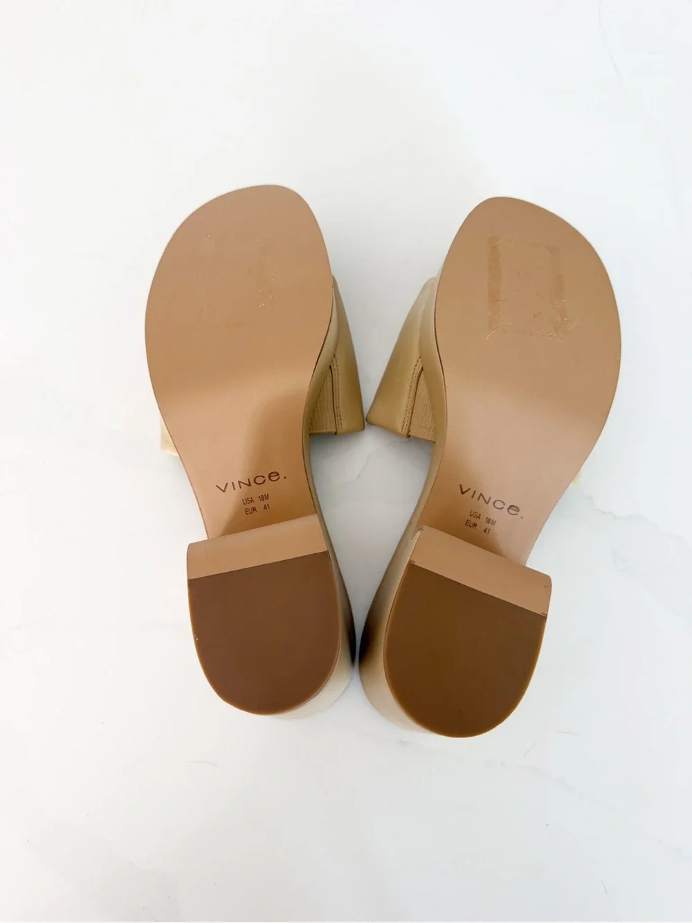 Vince Polina Leather Slide Platform Sandals Sz 41/US 10 MSRP $295 NEW